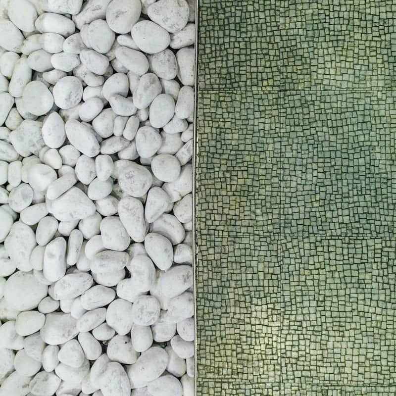 white pebble lot collage