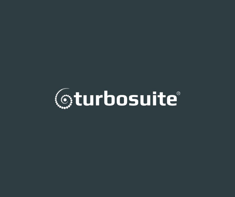 turbosuite logo - the word in white lettering on black background