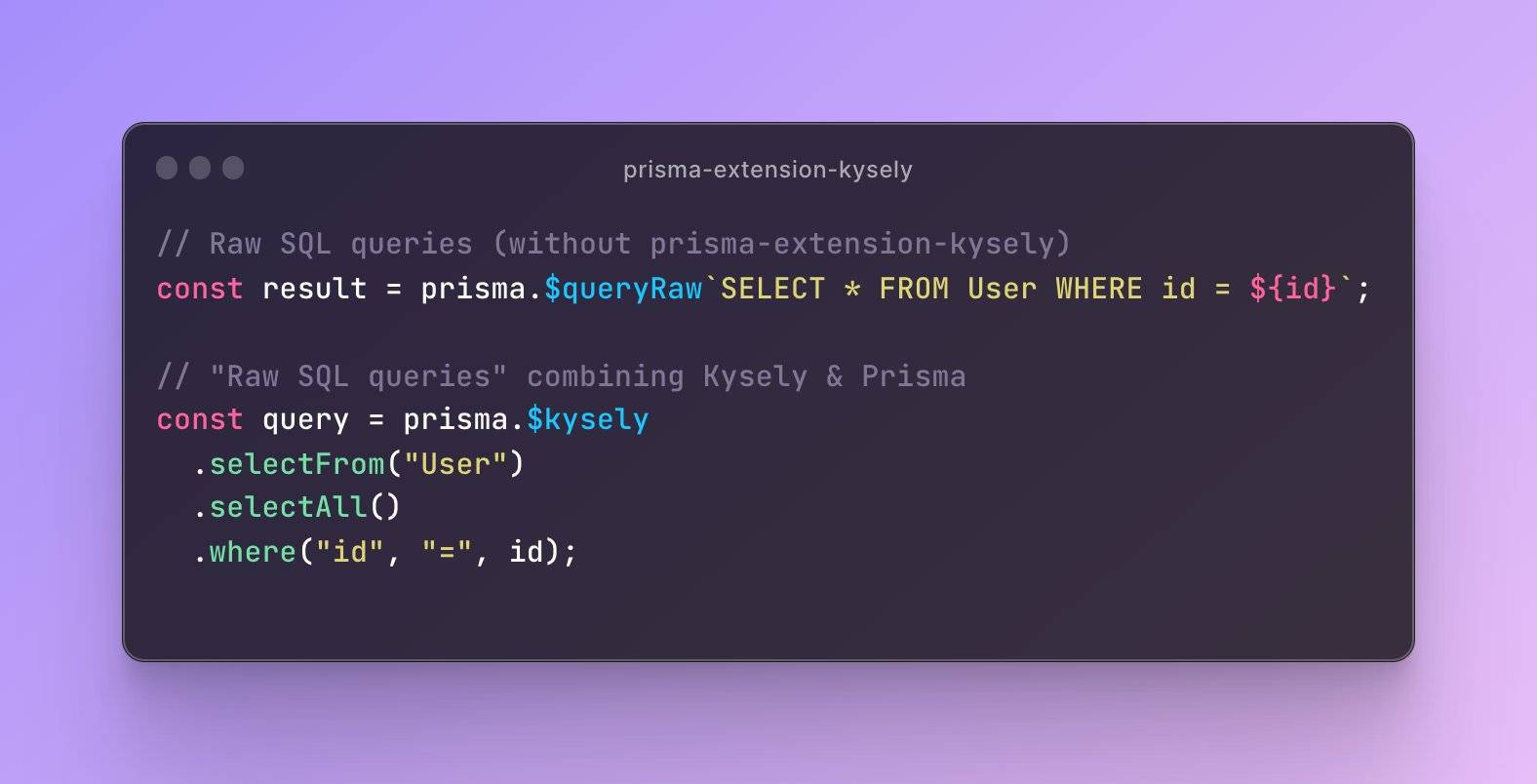 Prisma Kysely Extension