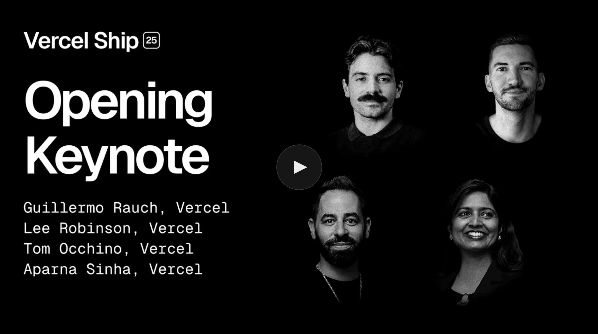Vercel Ship 2025 Keynotes