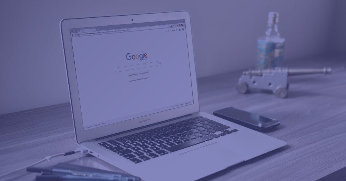 laptop showing google search