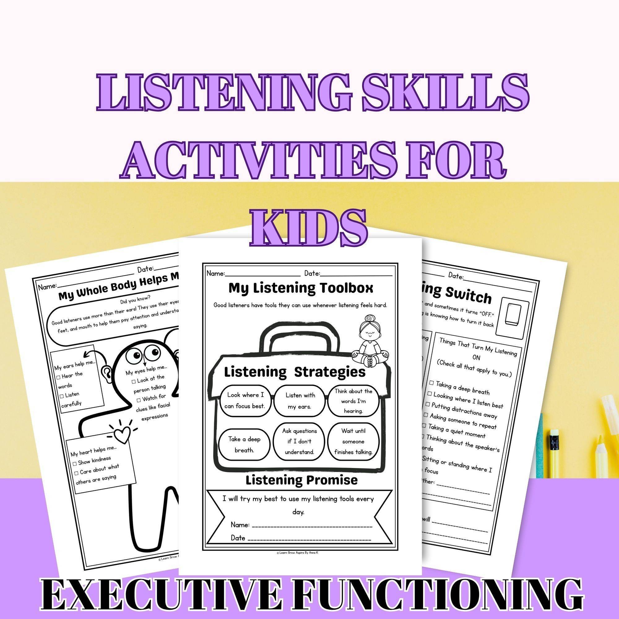 listening worksheets for kids printable pdf