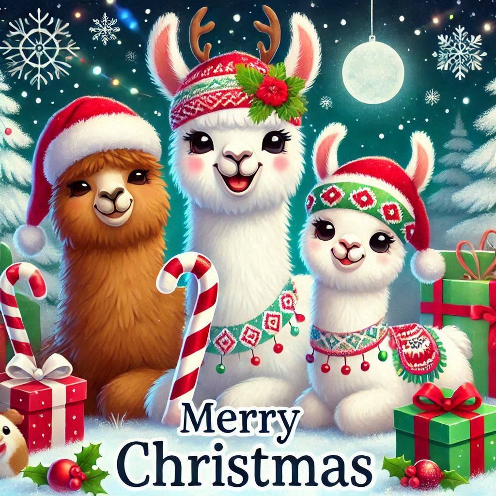 Merry Christmas from llamas