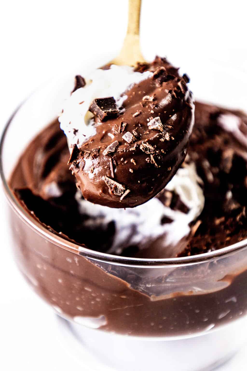 creamy dark chocolate pudding