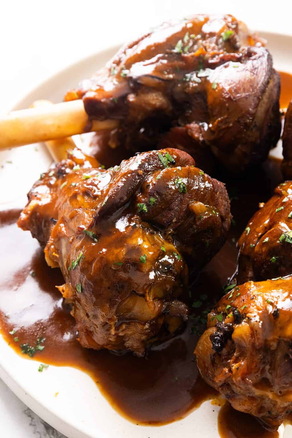 slow cooked lamb shanks