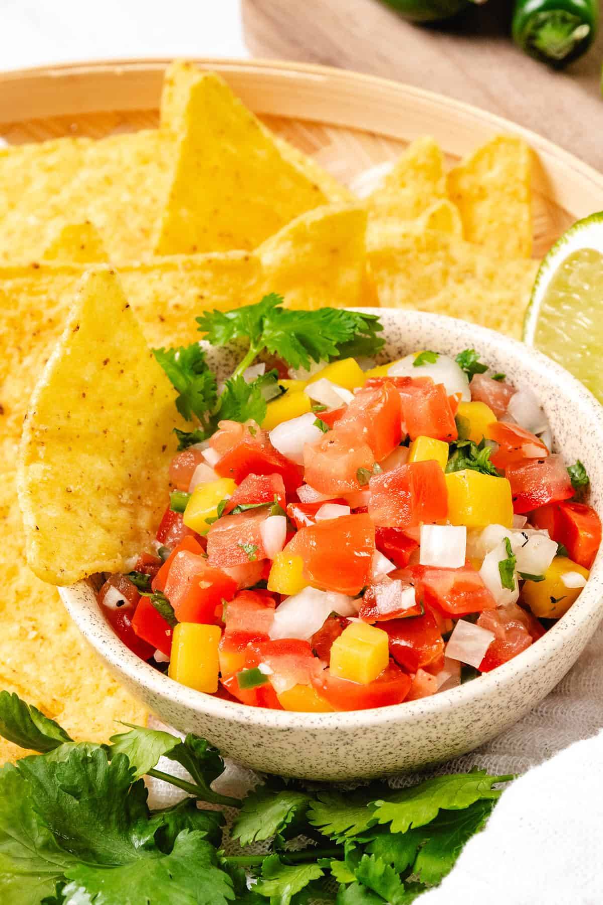 pico de gallo with tortilla chips