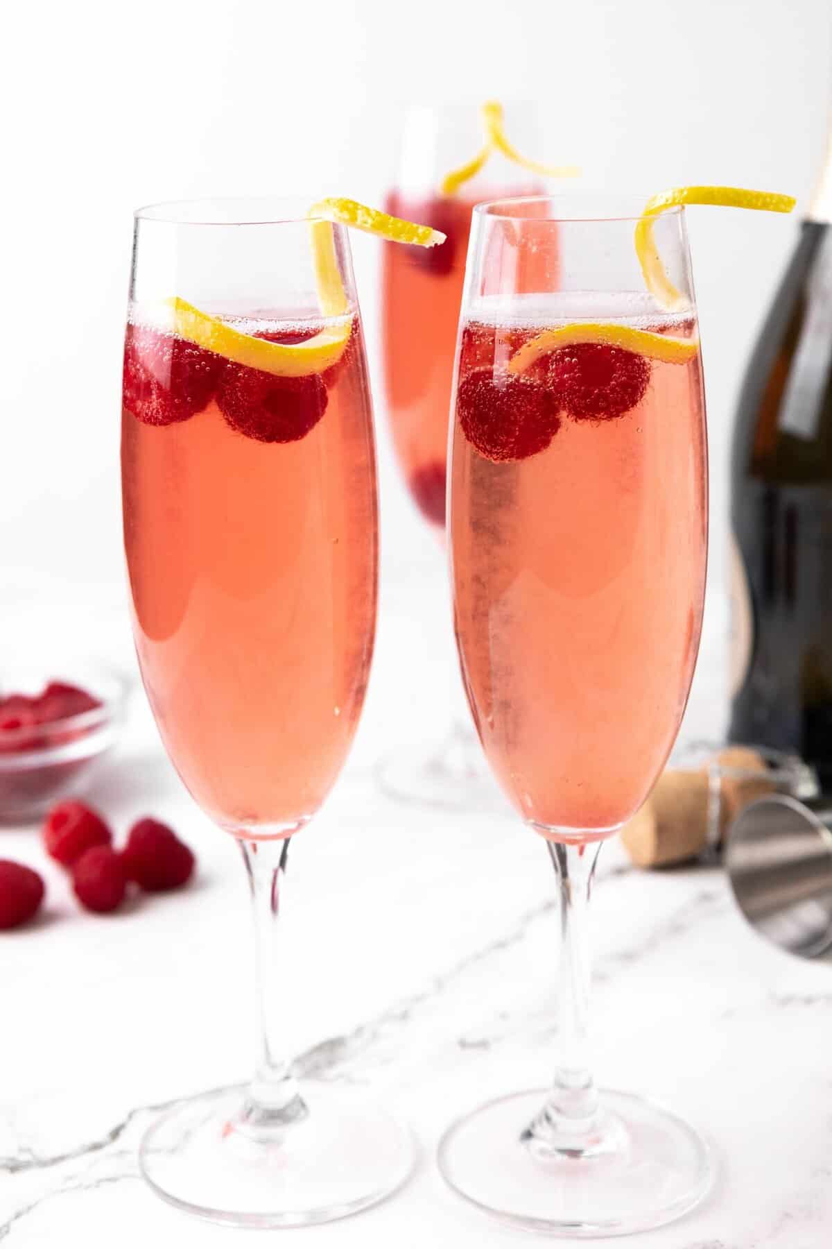 raspberry blush prosecco cocktail