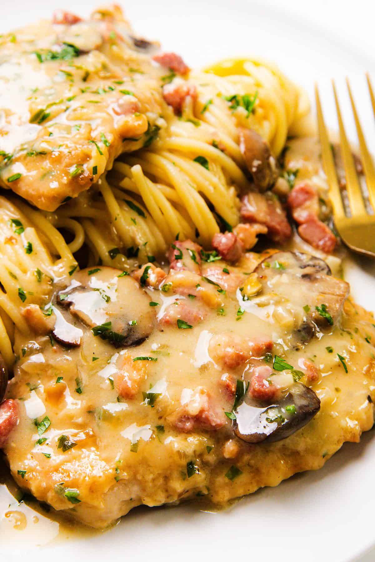 Creamy chicken marsala