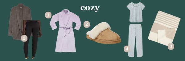 Graphic of cozy gift ideas