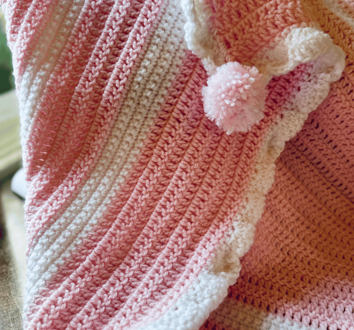 Modern Stripes Baby Blanket Crochet Pattern