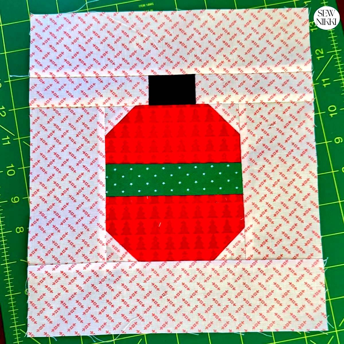 Christmas Ornament Quilt Block Pattern