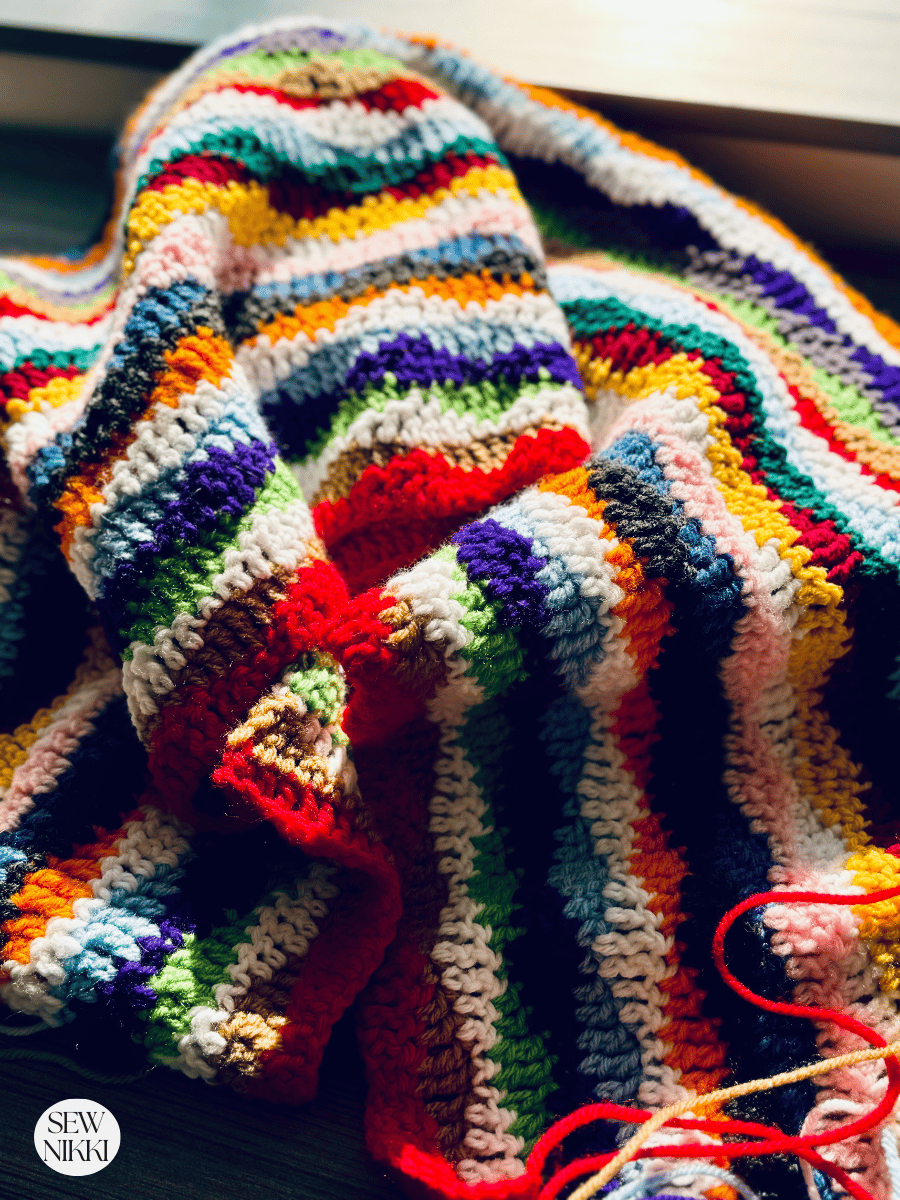 Retro Waves Blanket Crochet Pattern
