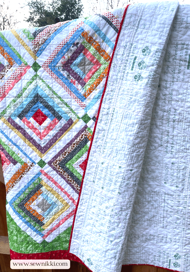 On Point Log Cabin Quilt Pattern