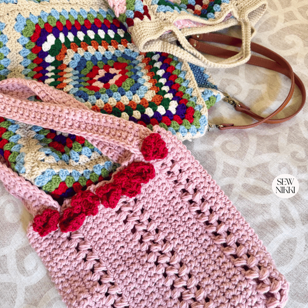 flower market bag digital crochet pattern