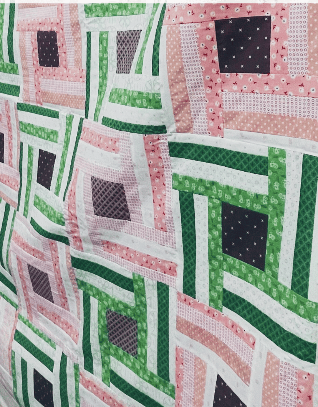 Roundabout Strip Block Quilt Pattern