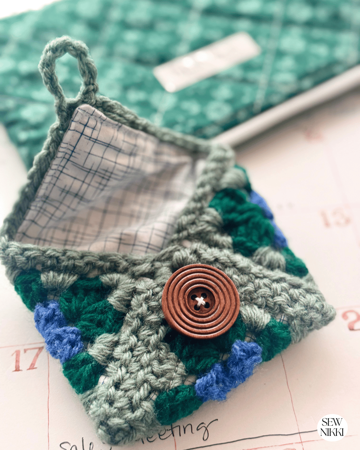 Granny Square Wallet Crochet Pattern