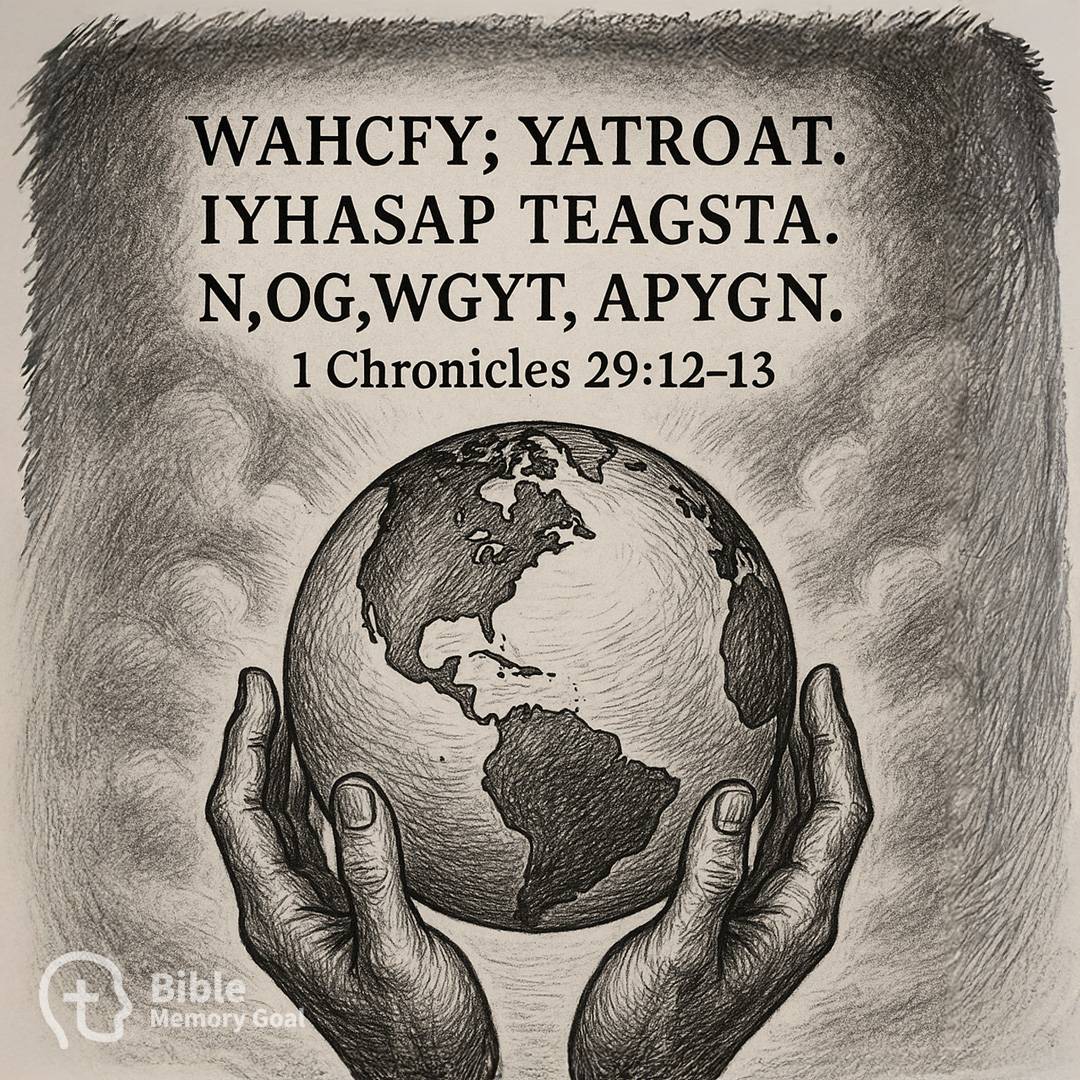 First letter method for the memory verse