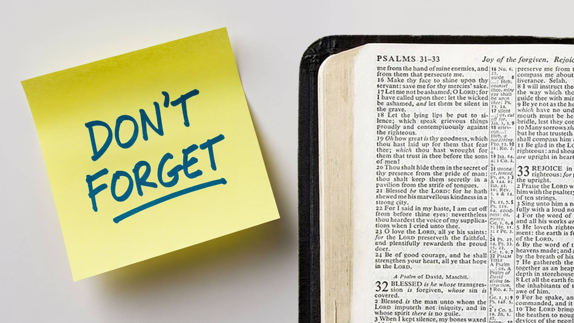 Forget Bible memory verses
