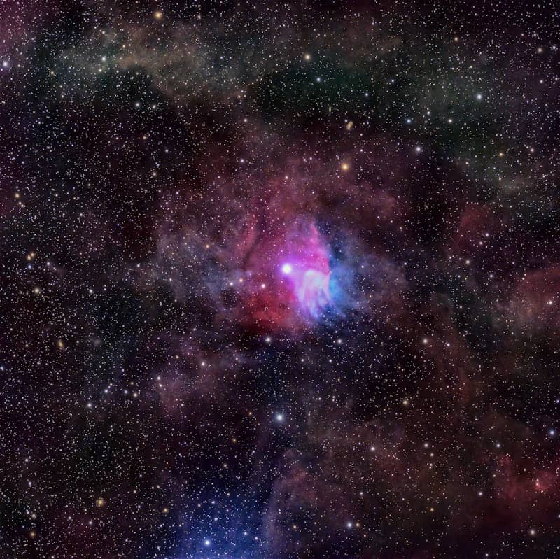 An image of a star cluster in the sky
