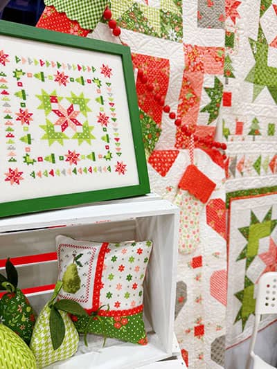 Fabrics and projects with Poinsettia & Pear by Sherri & Chelsi for Moda Fabrics