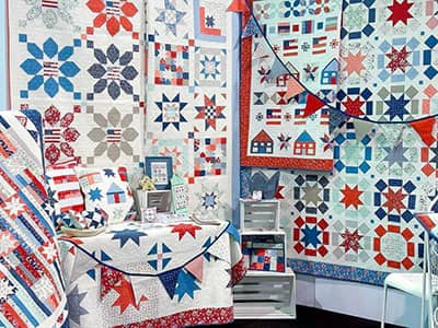 Midsummer by Sherri & Chelsi for Moda Fabrics Booth at H&H Americas Show