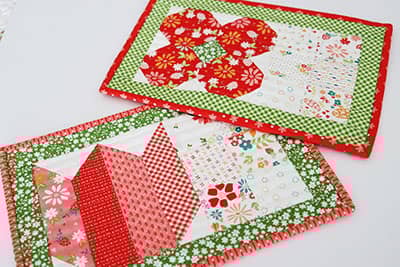 Tulip & Rose Mug Rug Patterns by Sherri from A Quilting Life