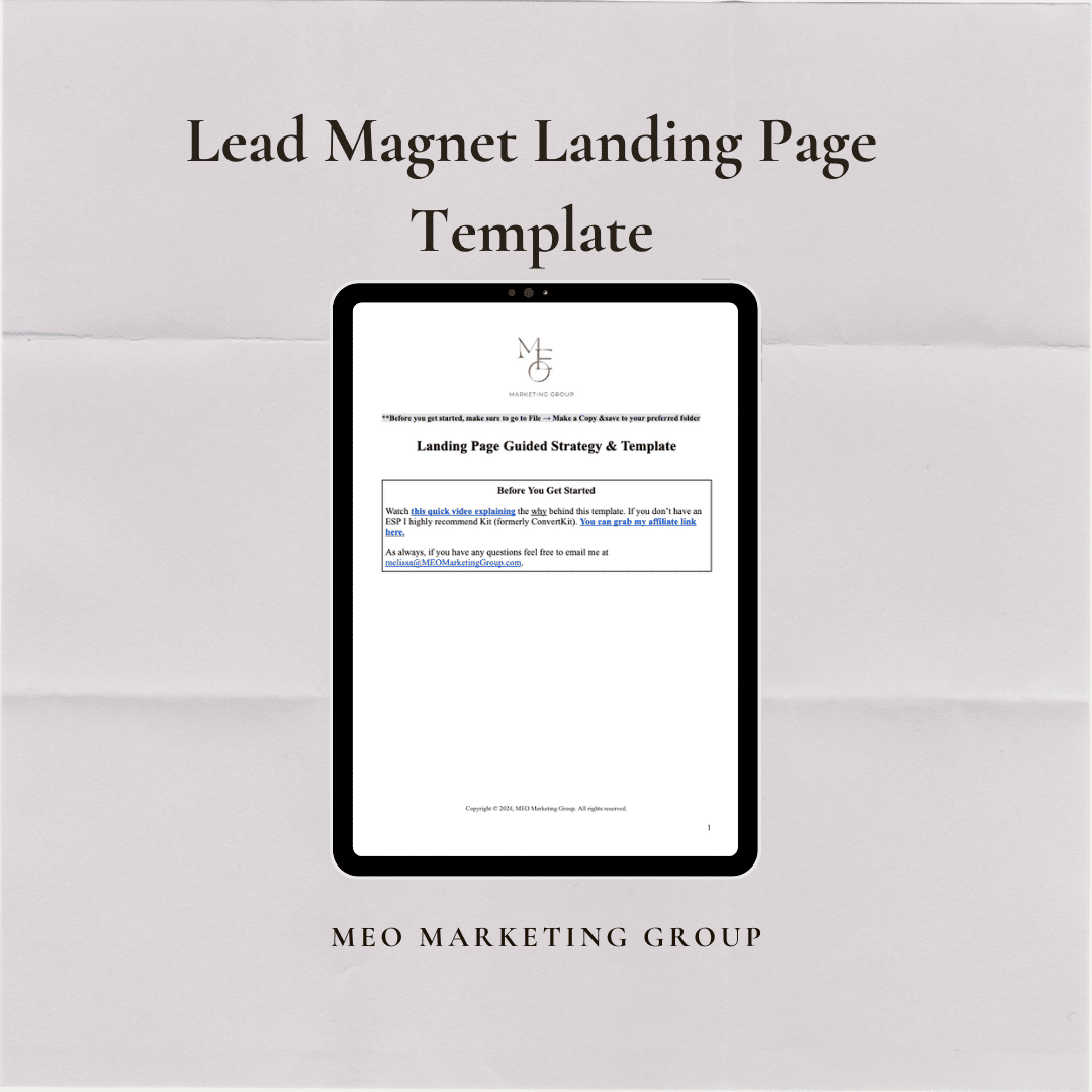 Lead Magnet Landing Page Template