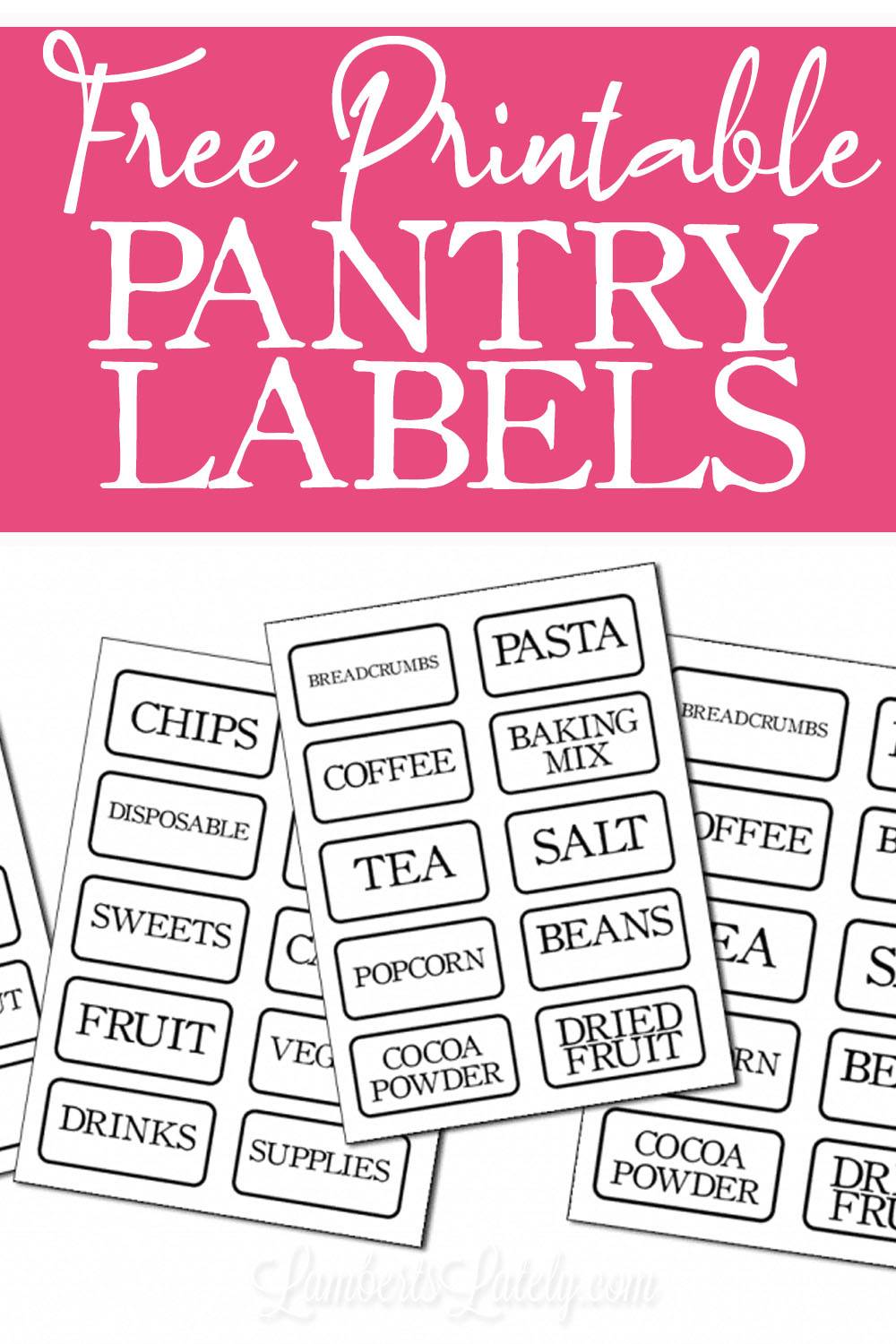 free printable pantry labels.