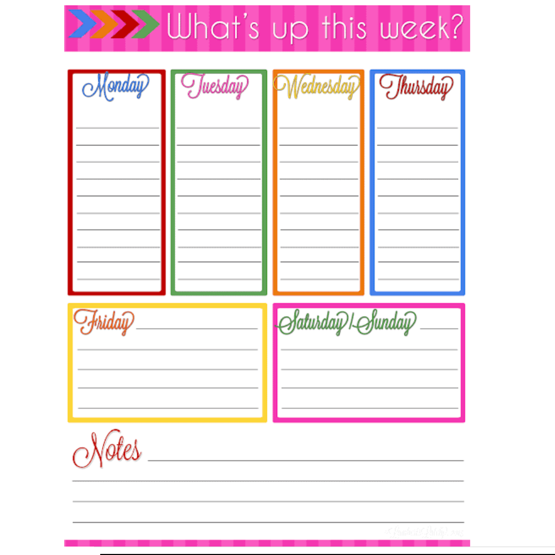 what's up this week printable.