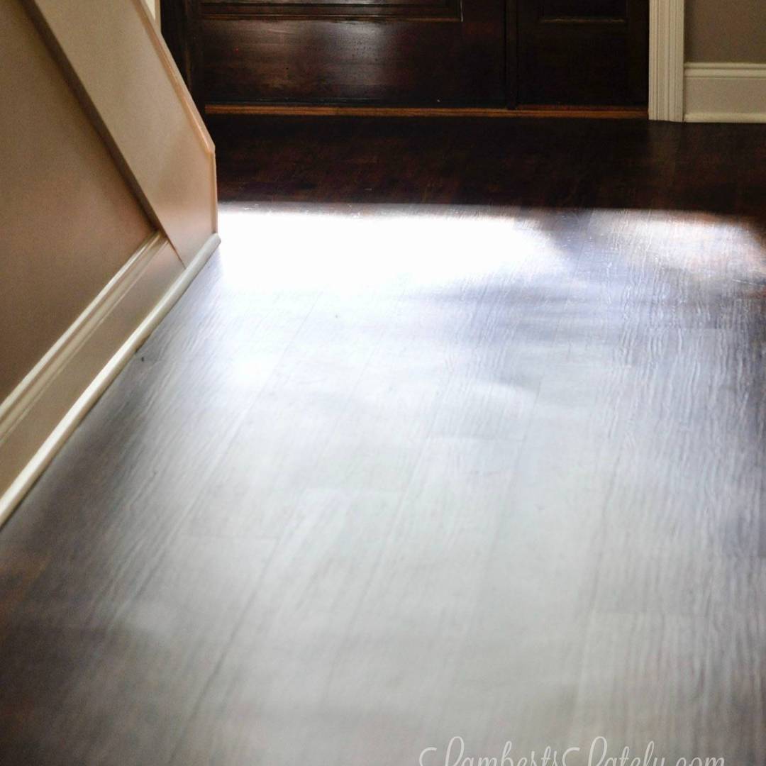 vinyl plank flooring in a hallway.