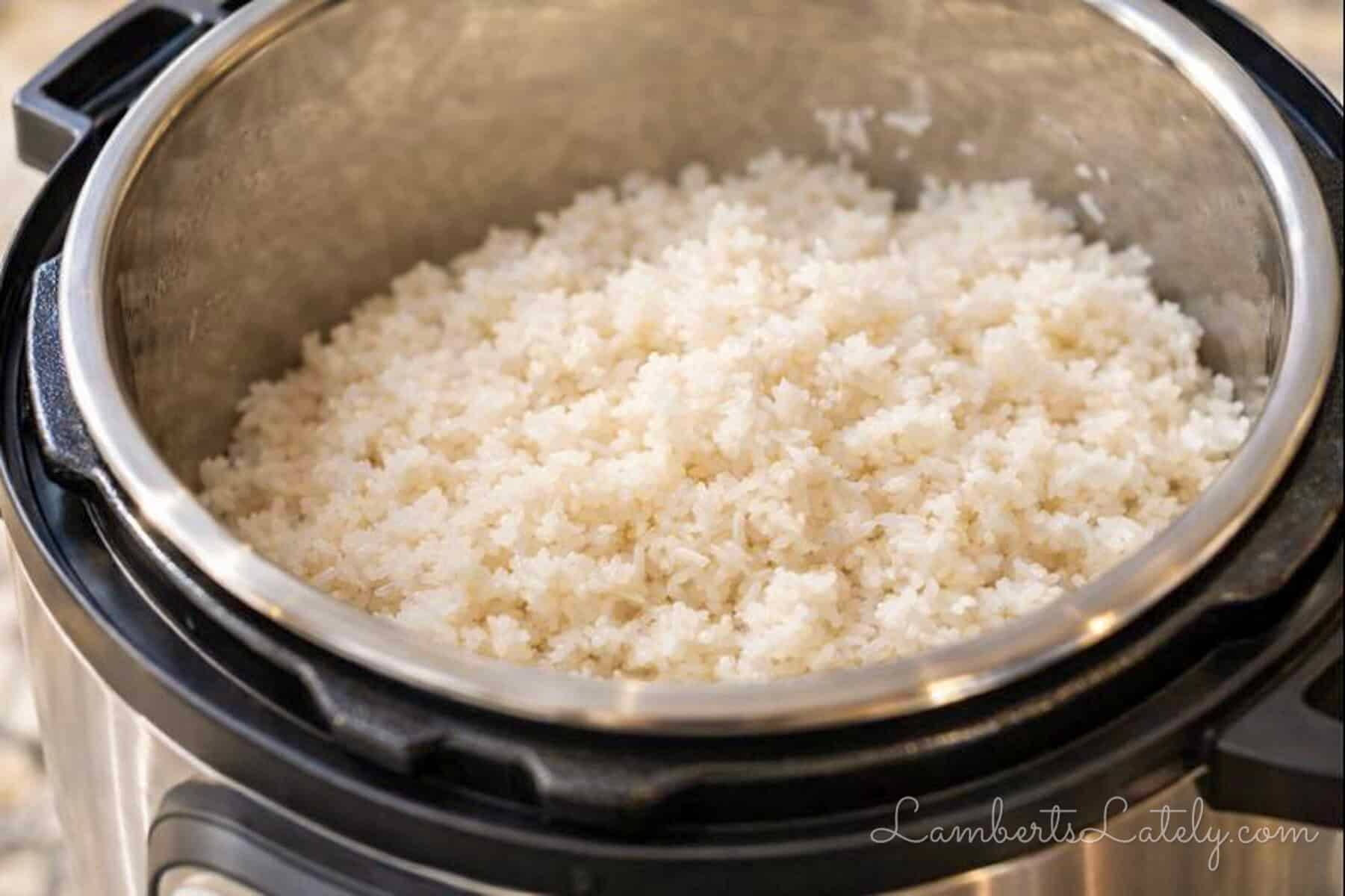 white rice in an instant pot.