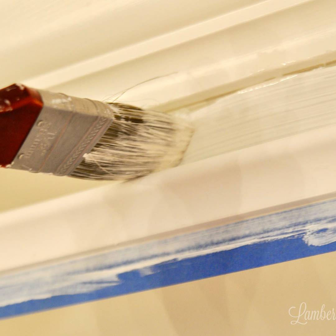 painting crown molding.