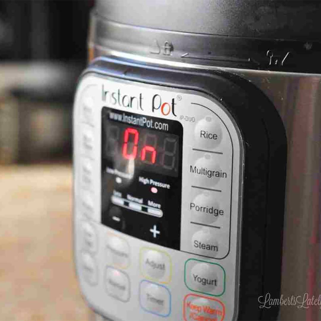 front of an instant pot.