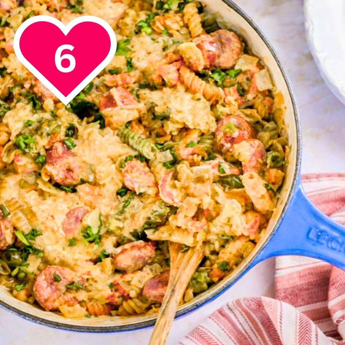 6 - crawfish monica in a pan.