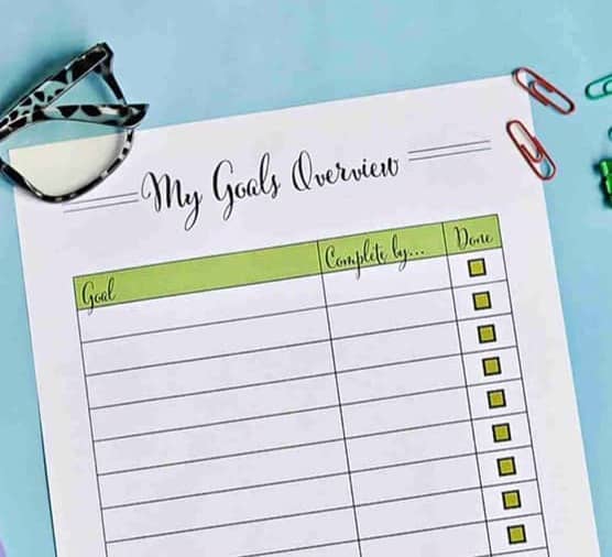 my goals overview printable.