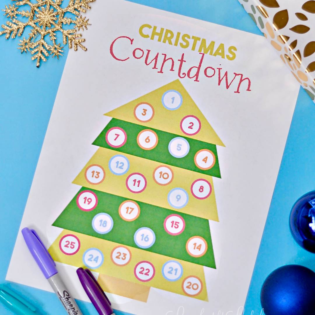 christmas countdown calendar printable.