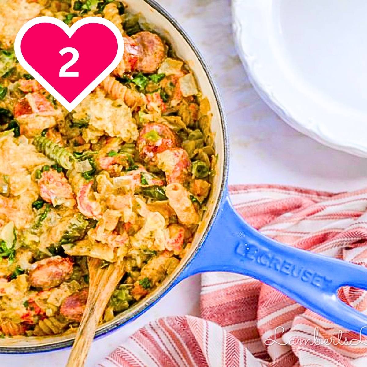 #2 - crawfish monica in a skillet.