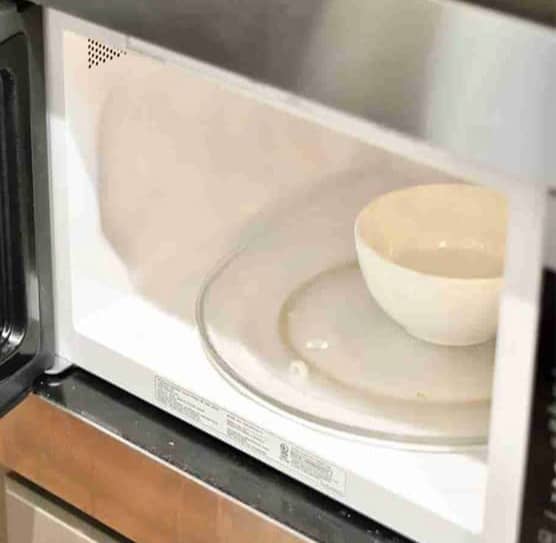 bowl in a microwave.