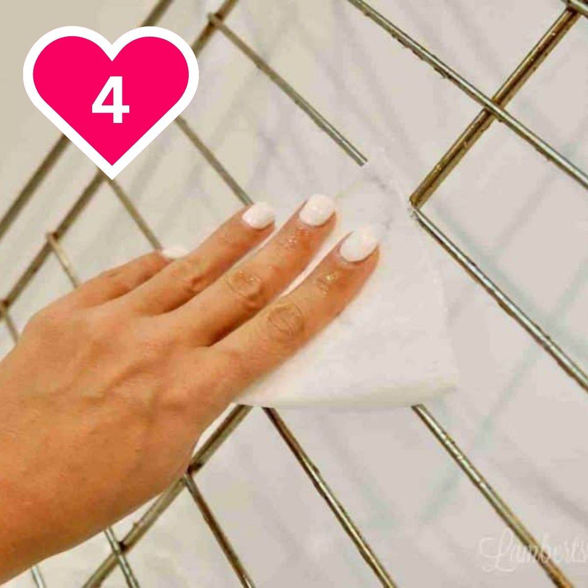 #4 - scrubbing oven racks with a melamine sponge.
