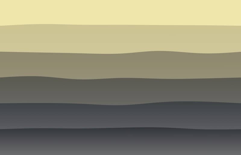 an abstract landscape with a yellow sky in the background