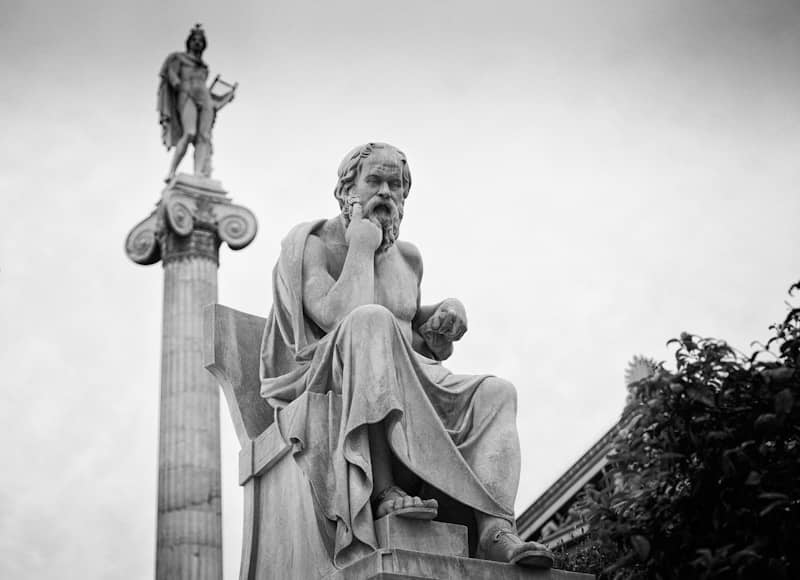 Statue of socrates in athens, greece