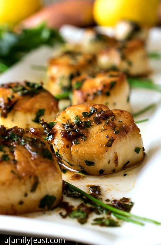 Perfect Pan Seared Scallops