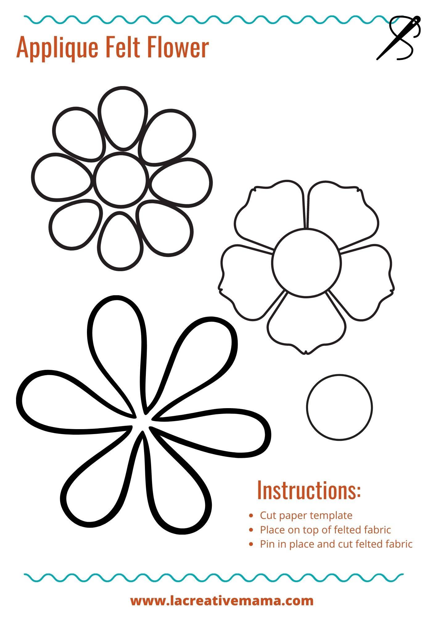 Felt Flower Template Free Printable