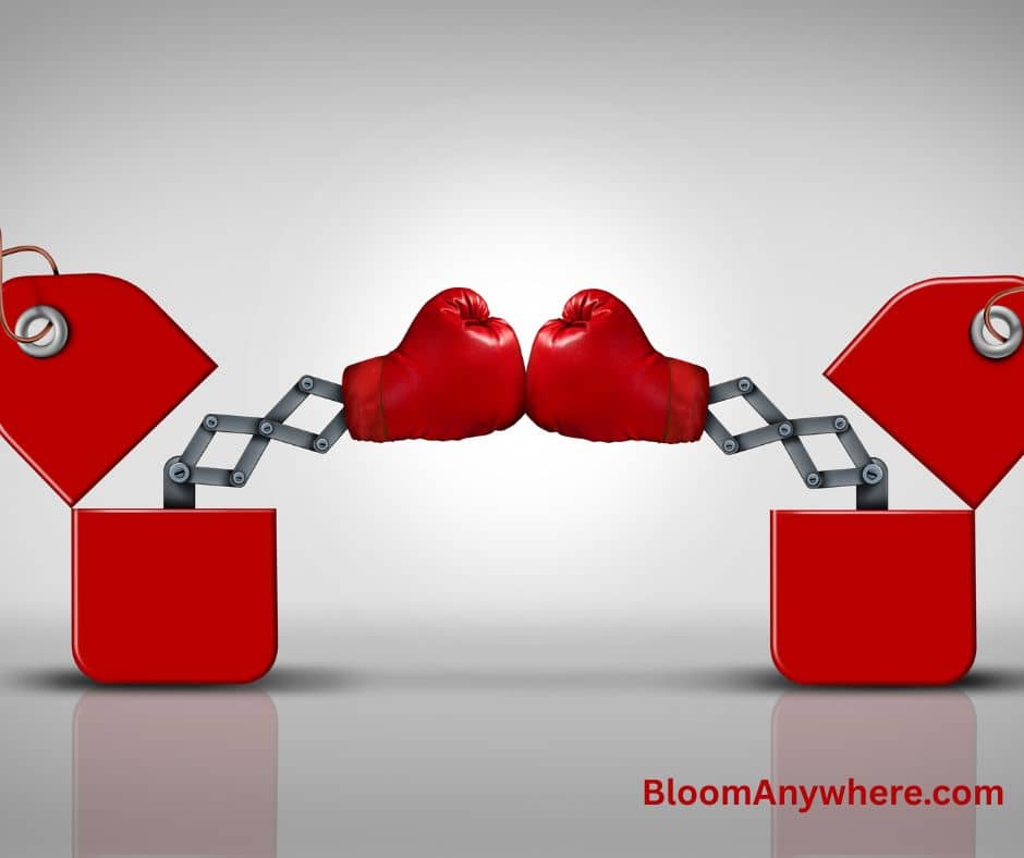 Two gloved fists popping out of boxes and meeting in a fist bump.