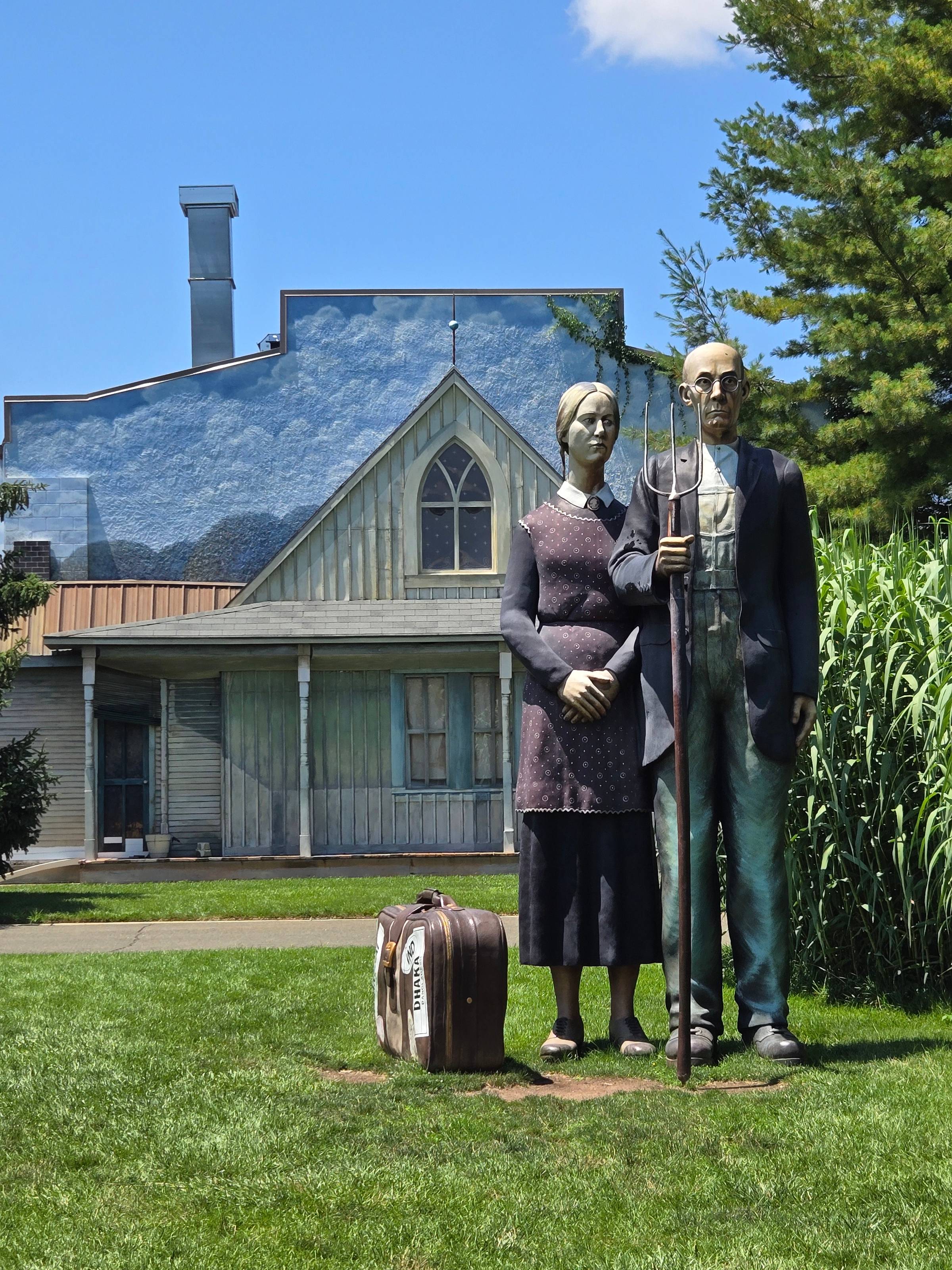A photo of Seward Johnson's God Bless America sculpture
