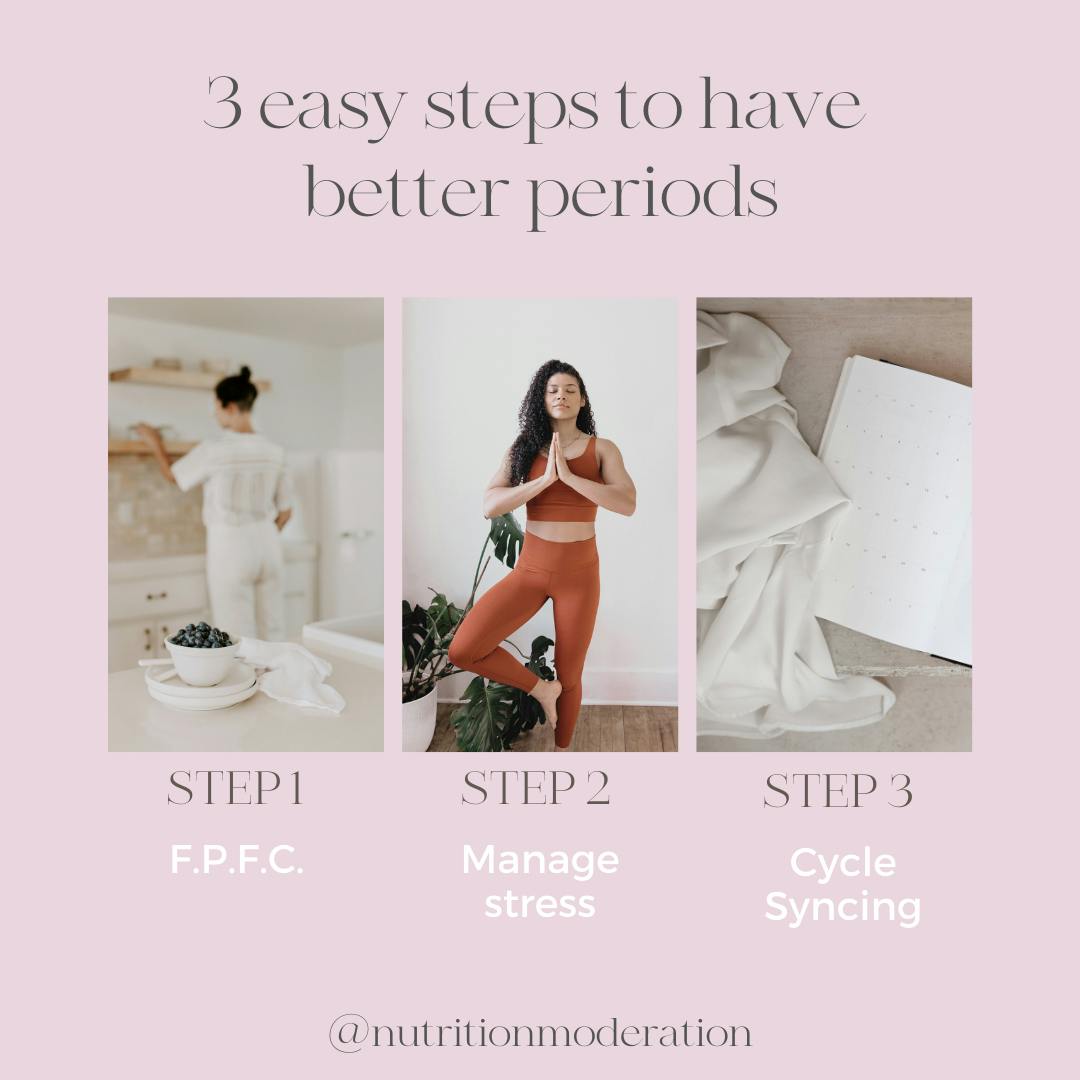 Want to know how to have easier, less painful periods every month? ⠀⠀⠀⠀⠀⠀⠀⠀⠀
⠀⠀⠀⠀⠀⠀⠀⠀⠀
Here's what I work on with my clients:⠀⠀⠀⠀⠀⠀⠀⠀⠀
1. If you listen to the podcast, you are probably very familiar with FPFC. This is: healthy FAT, PROTEIN, FIBRE & COLOUR. Include these 4 things at every meal and snack and your hormones will love you for it!⠀⠀⠀⠀⠀⠀⠀⠀⠀
⠀⠀⠀⠀⠀⠀⠀⠀⠀
2. Stress plays a huge role in balancing hormones and how painful our periods can be. I see cortisol (stress hormone) all over the map in 9 out of 10 of my clients DUTCH tests. ⠀⠀⠀⠀⠀⠀⠀⠀⠀
⠀⠀⠀⠀⠀⠀⠀⠀⠀
3. If you're not cycle syncing yet, you're totally missing out!! Cycle syncing has single handedly changed the lives of my clients and mine as well! At first it seems overwhelming and tedious but once you learn all of your phases, it's like magic and miracles. ⠀⠀⠀⠀⠀⠀⠀⠀⠀
⠀⠀⠀⠀⠀⠀⠀⠀⠀
Do you do any of these?!⠀⠀⠀⠀⠀⠀⠀⠀⠀
⠀⠀⠀⠀⠀⠀⠀⠀⠀
#menstrualcycle #cyclesyncing #periodproblems #balancehormones #womenshormones #cyclesupport #hormonebalance #SYNCEDcourse #hormonesupport #hormonephases #phasesofthemoon #hormonebalancing #holisticnutritionist #womenshealthnutritionist #howtocyclesync #infradianrhythm