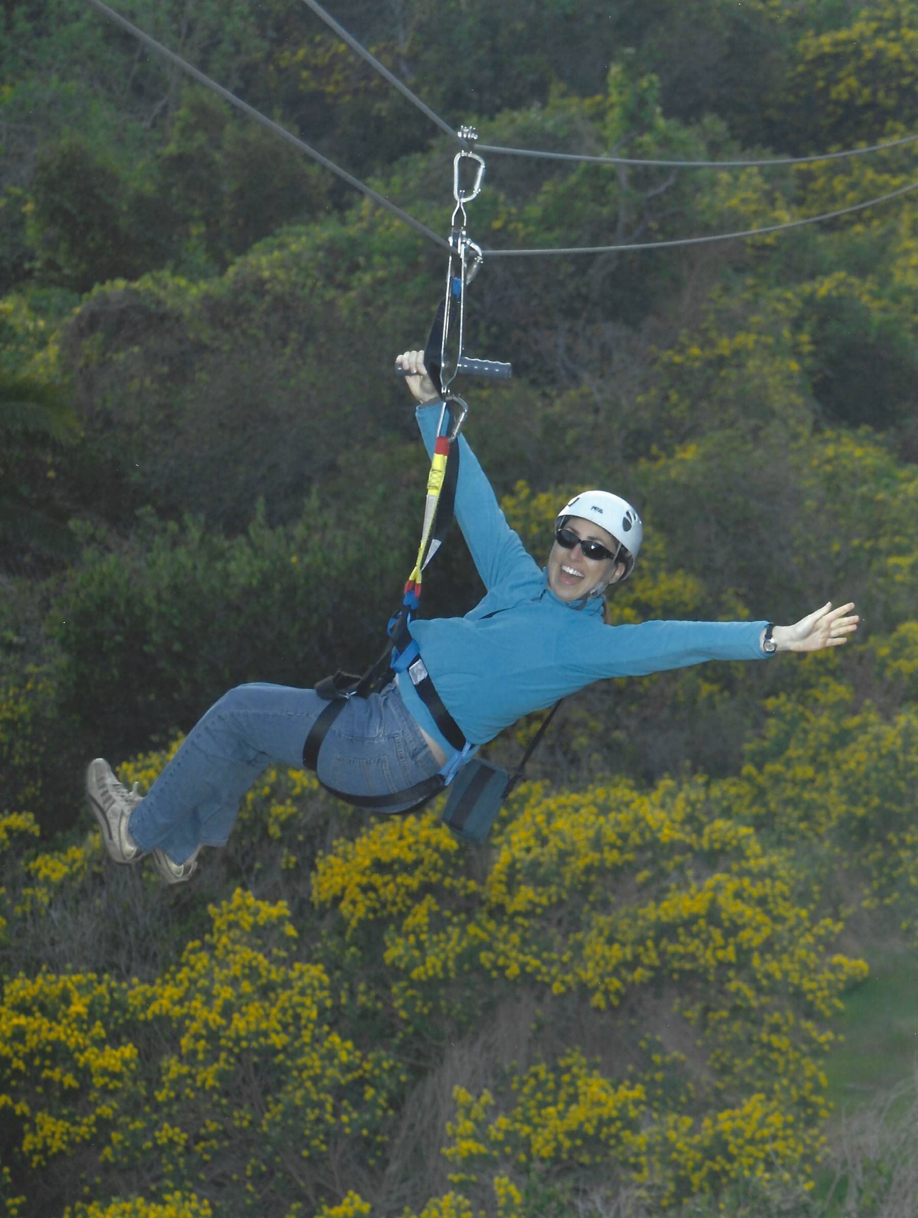 Jill ziplining