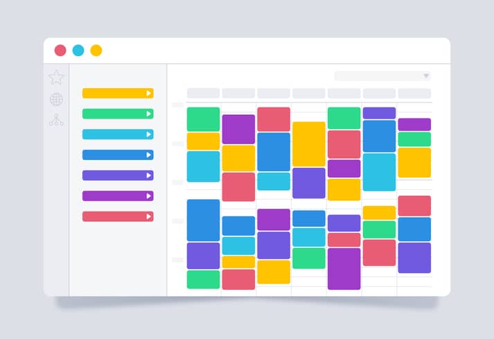 A colorful calendar