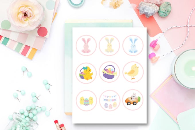 easter print cut stickers for kids free pdf crafting a family dinner