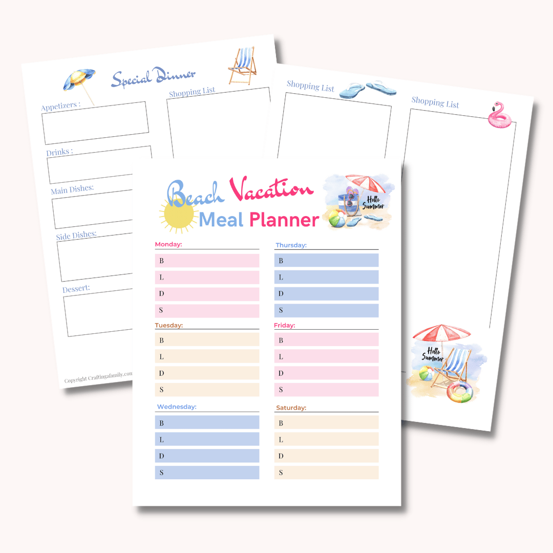 Vacation Meal Planning Template